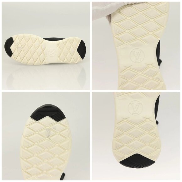 LOUIS VUITTON After Game Socks Sneakers Cotton Black LV Auth - Picture 15 of 16